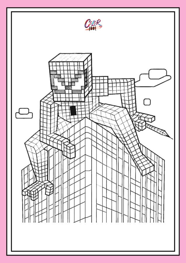 minecraft dungeons coloring pages​