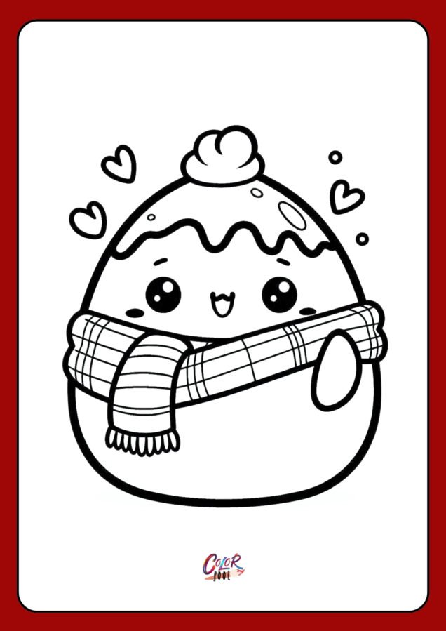 christmas squishmallows coloring pages​