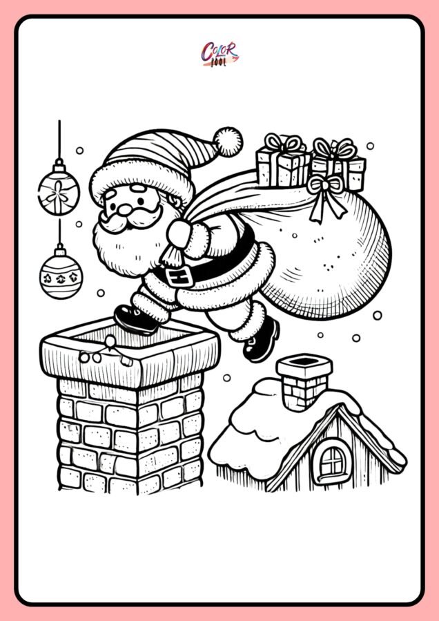 santa coloring page​