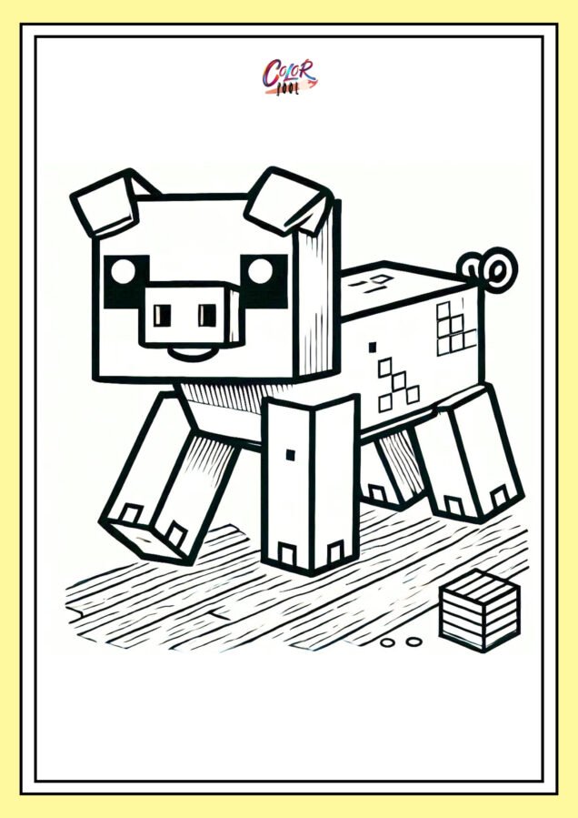 minecraft printable coloring pages free​