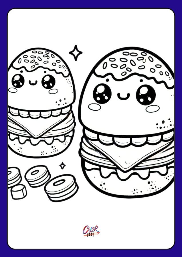 food squishmallow coloring pages​