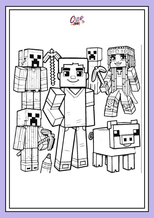 colour in minecraft pictures