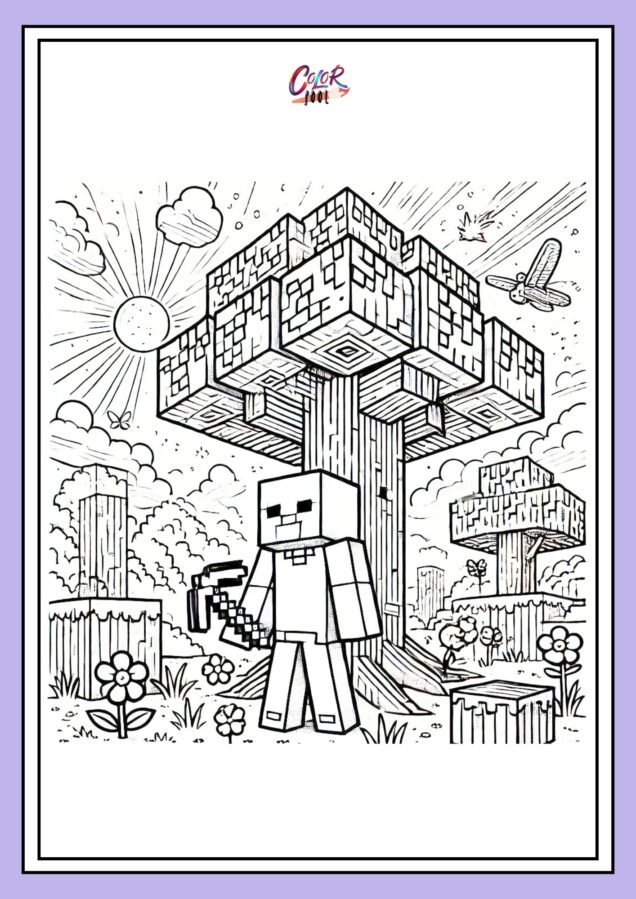 print minecraft coloring pages​