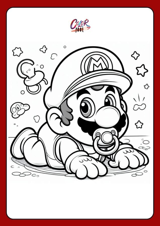 coloring sheets mario brothers​