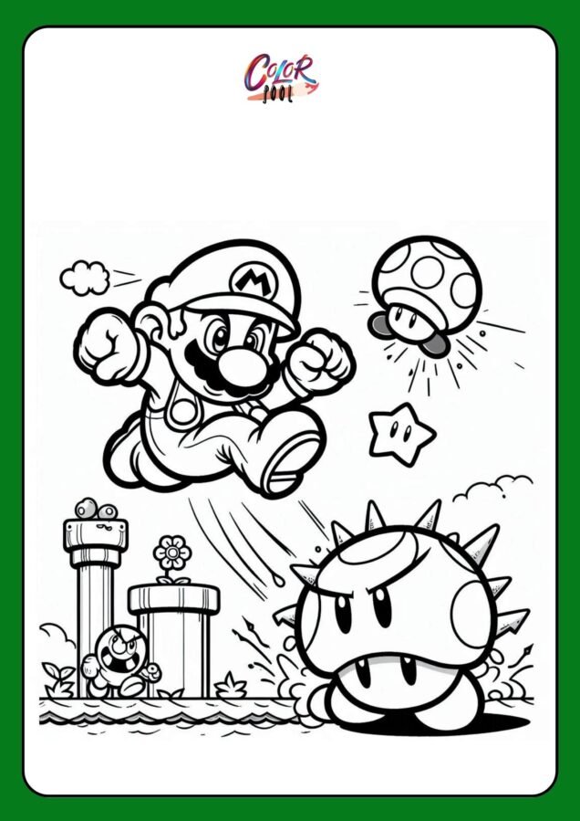 printable mario coloring pages​