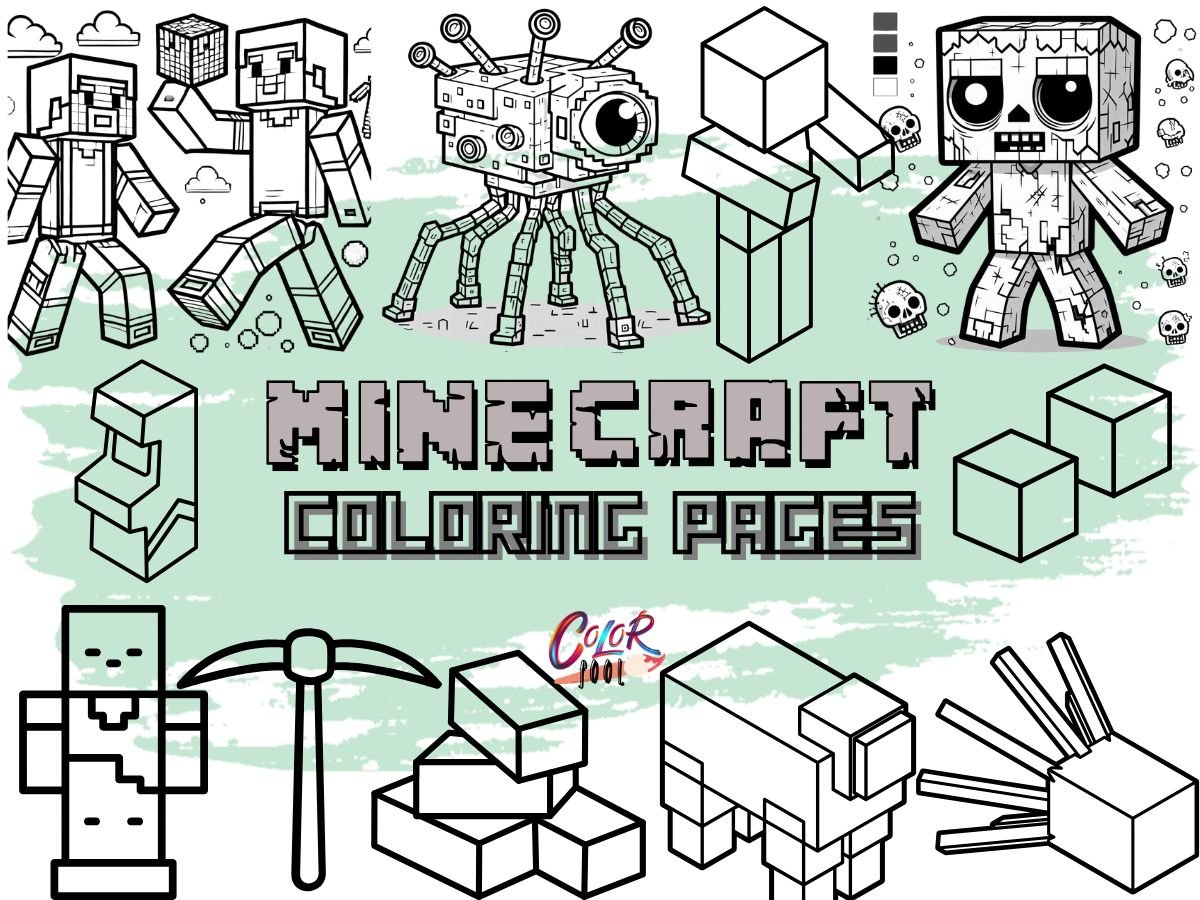 minecraft coloring pages