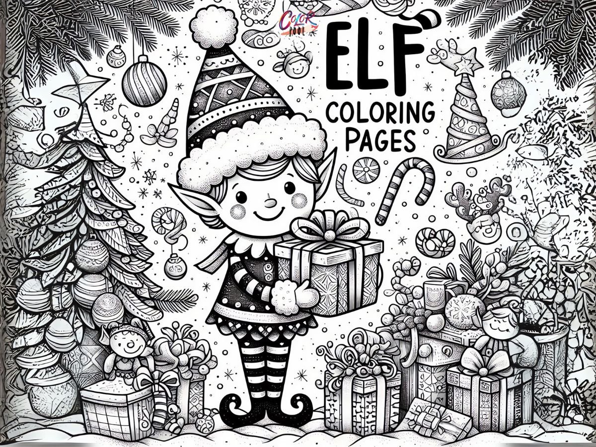 elf coloring page