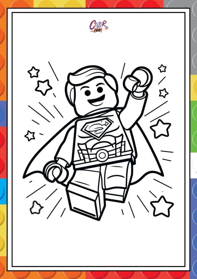 Superman lego coloring sheets