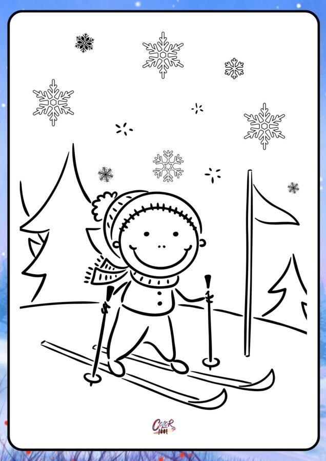 free printable winter coloring sheets free