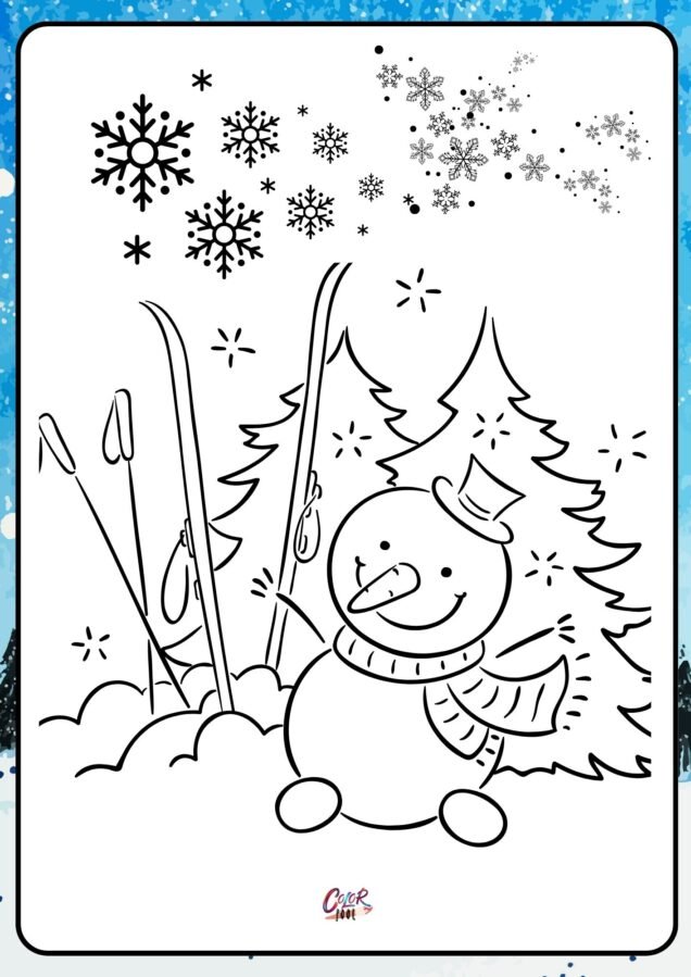 snow day pictures to color