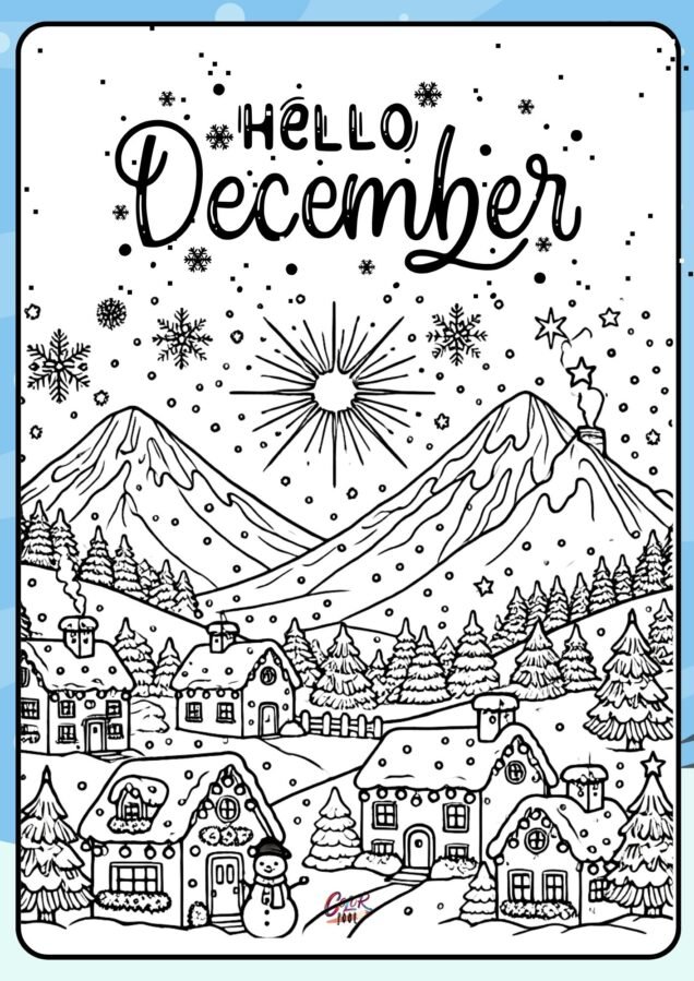 december coloring pages