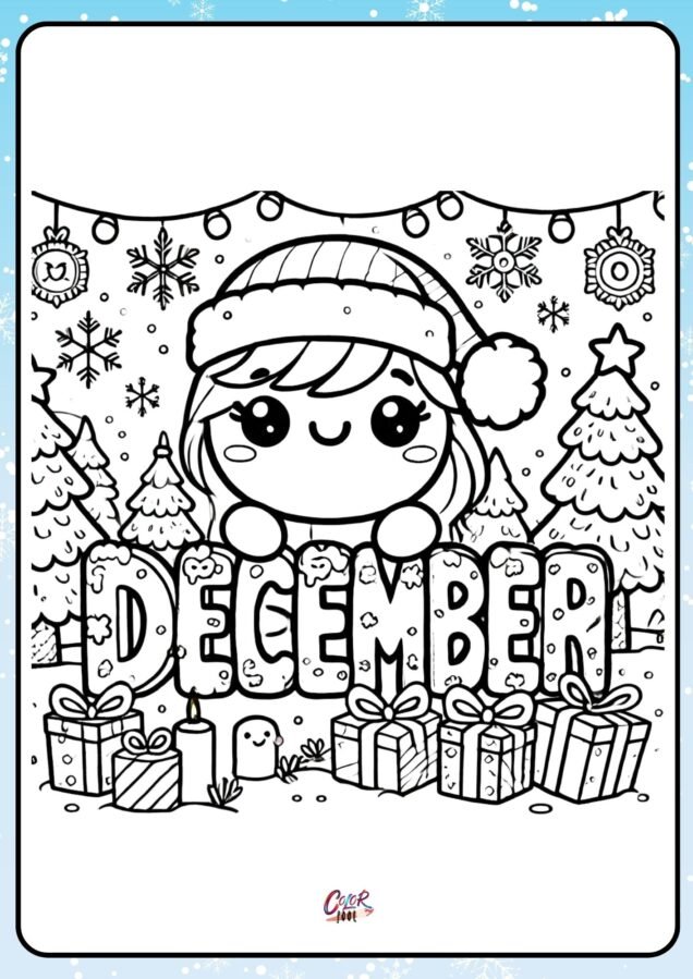 coloring sheets december