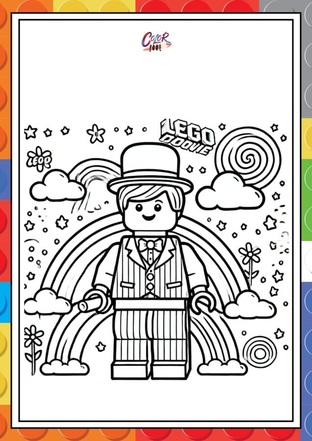 Abraham Lincoln lego friends coloring pages