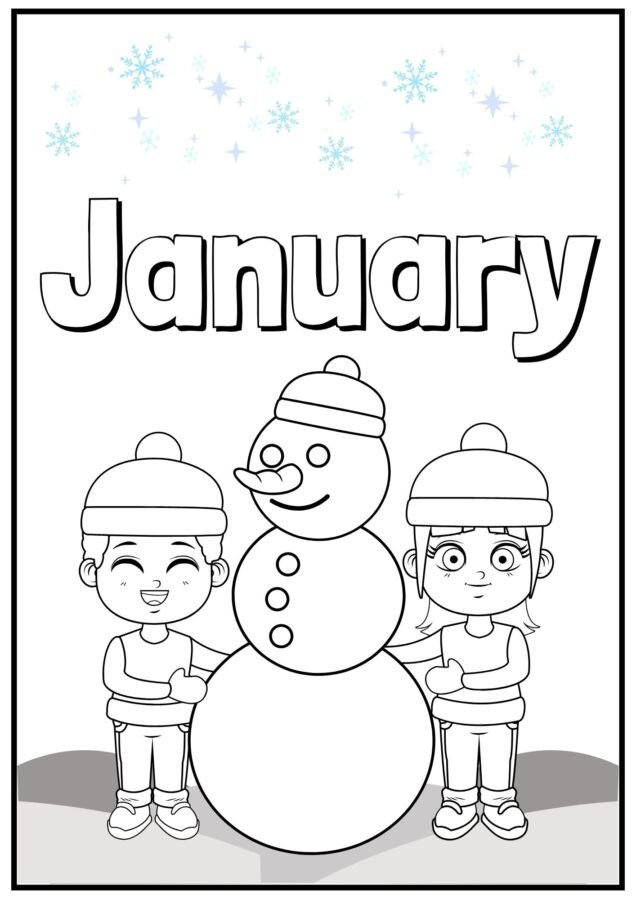 january coloring pages