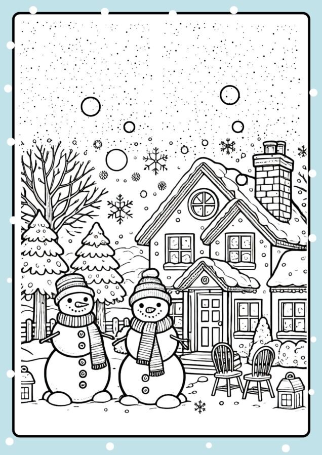 winter pages to color
