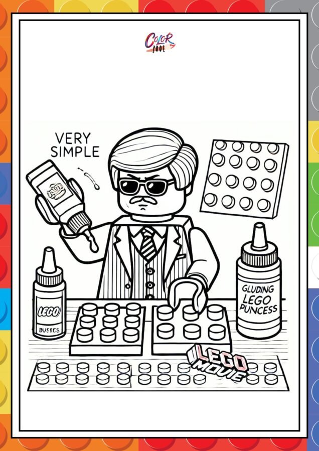 lego movie characters coloring page.