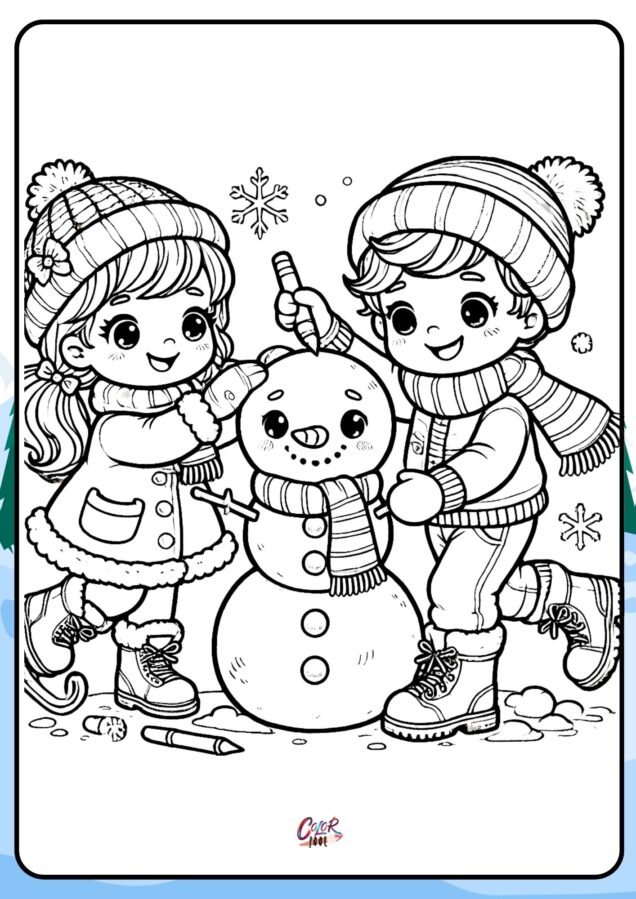 adult coloring winter