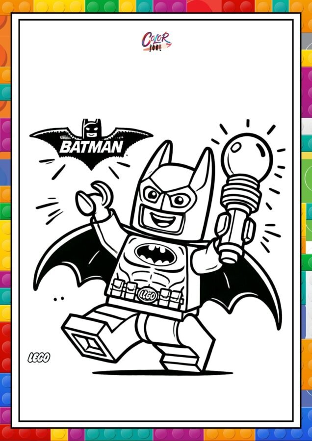 batman lego colouring pages