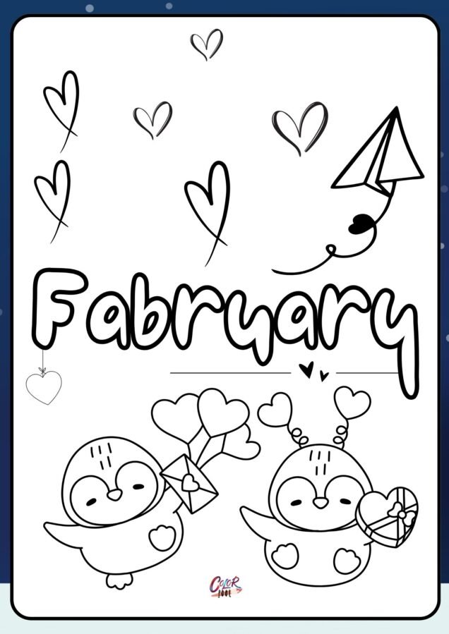 february coloring pages