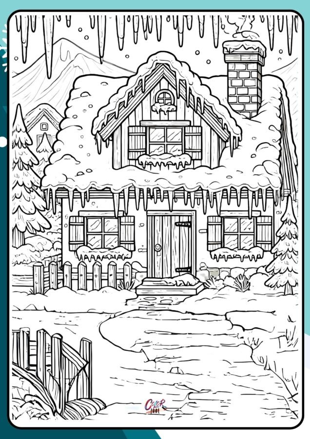 winter pictures to color for preschoolers