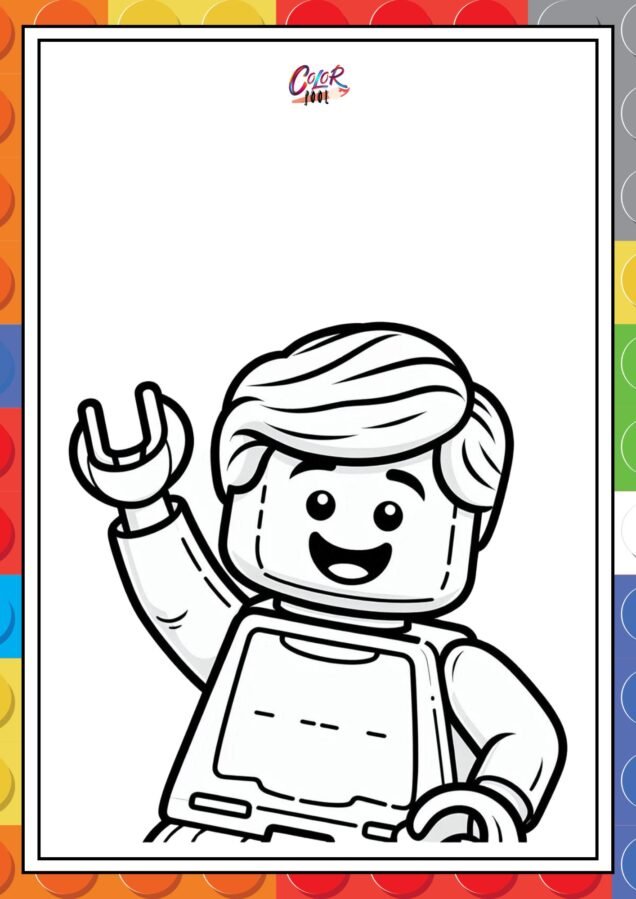 Simple outline of lego ninjago color sheets.