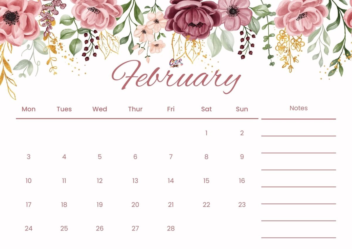 Clean and simple February calendar 2025.