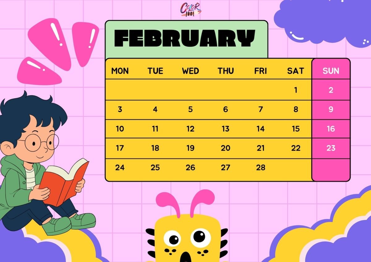 Editable February 2025 Excel format for spreadsheets.