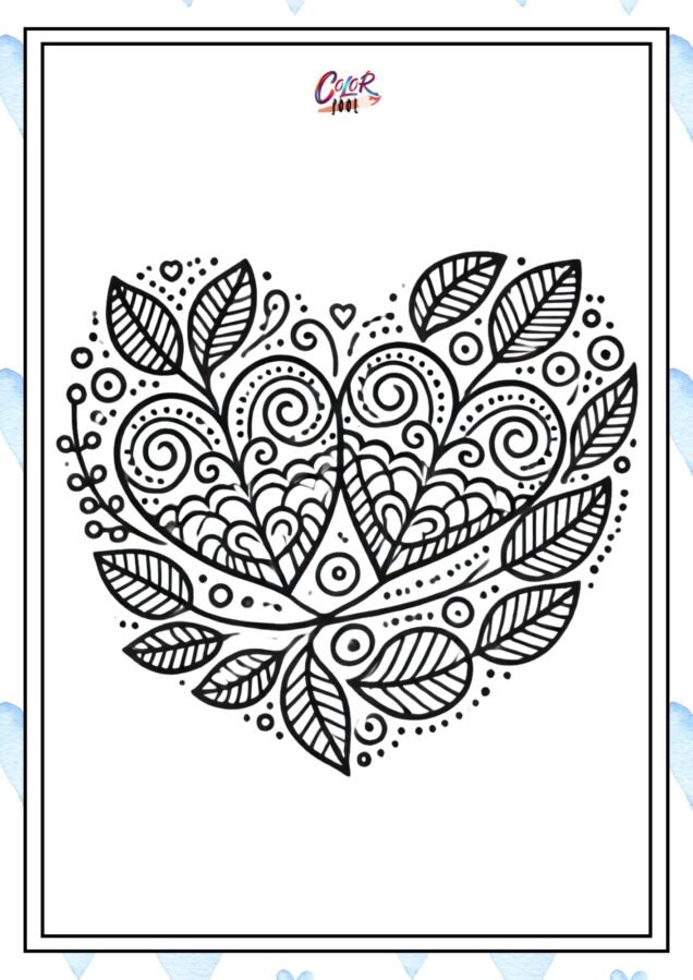 Coloring sheets for Valentines fun for kids