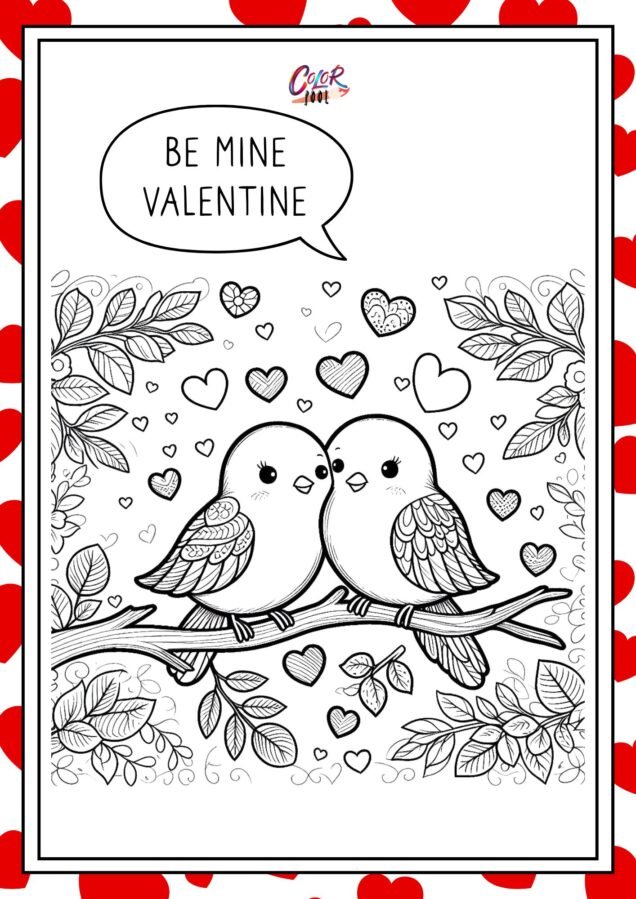 love birds coloring pages