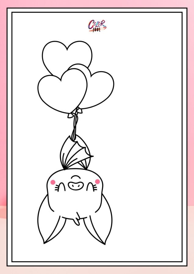 Valentine Day coloring pages with hearts and roses