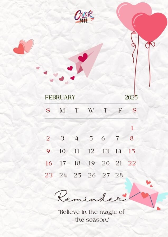 Feb 2025 calendar template for personal use.