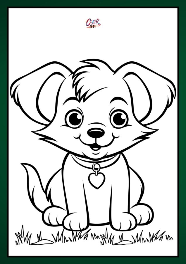 Dog printable coloring pages
