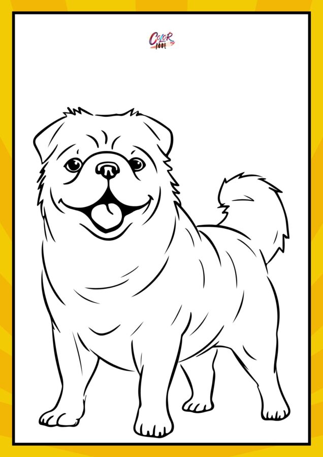 pug dog coloring pages