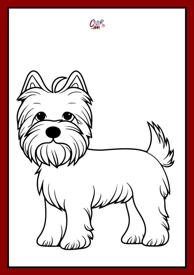 Coloring pages of a dogs