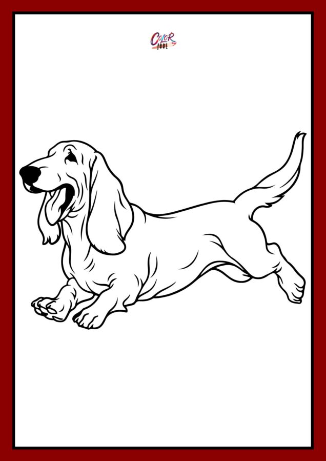 Dogs coloring pages running