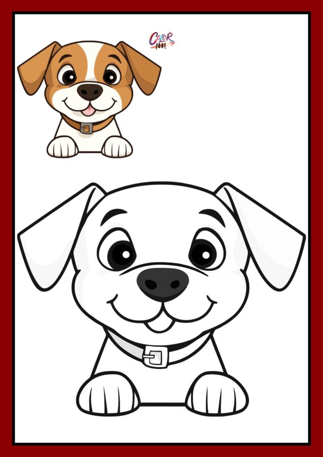 outline of a dog to color