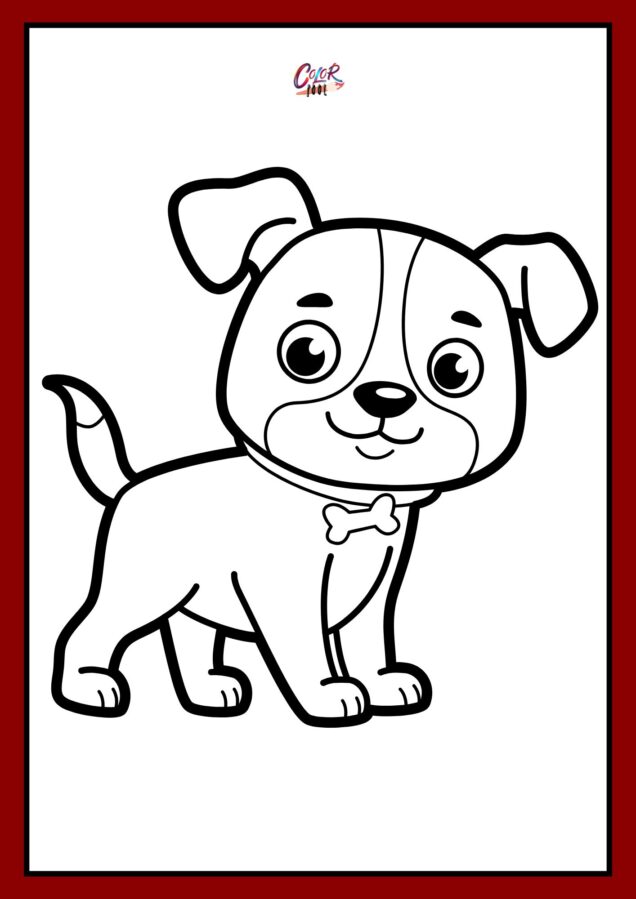 bold outline of a dog