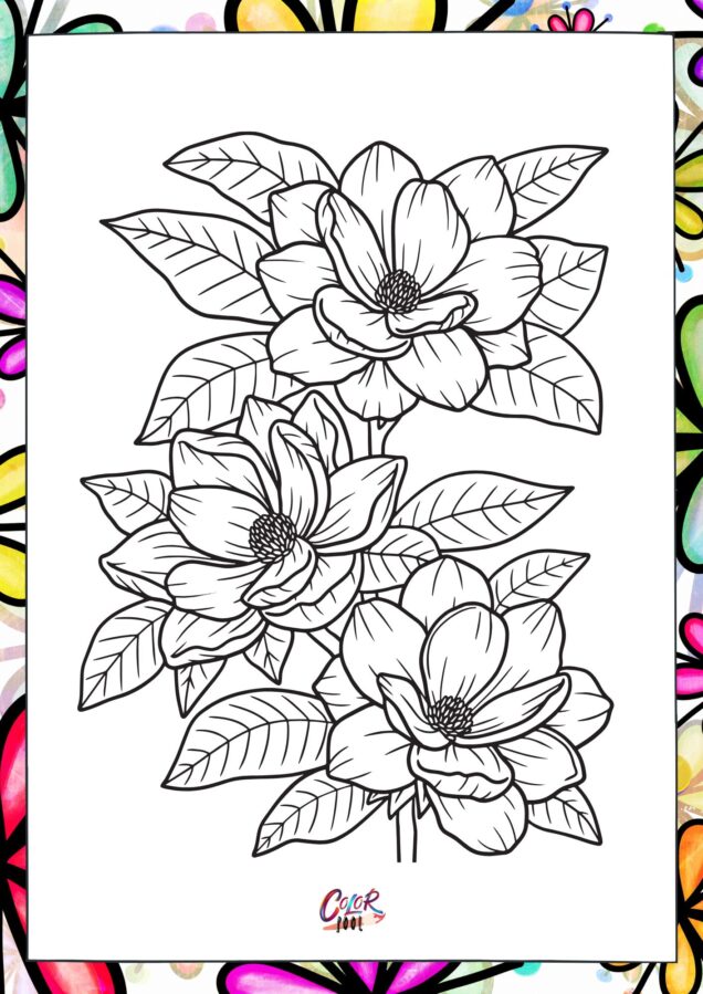 Floral wreath with leaves and buds