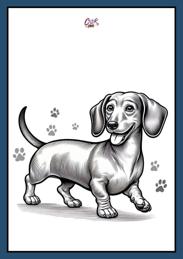 cute dachshund dog coloring pages free printables