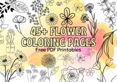 flower coloring pages for kids