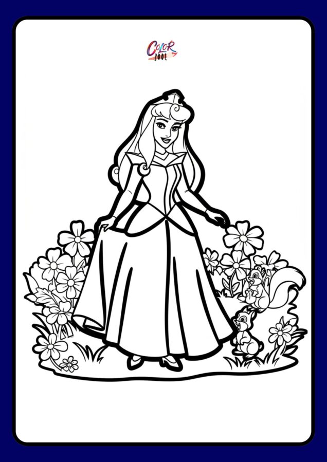 princess dresses coloring pages for kids