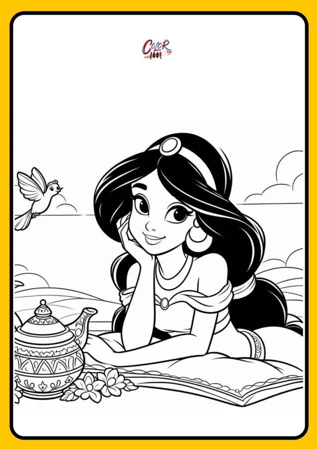 disney princess coloring book pages