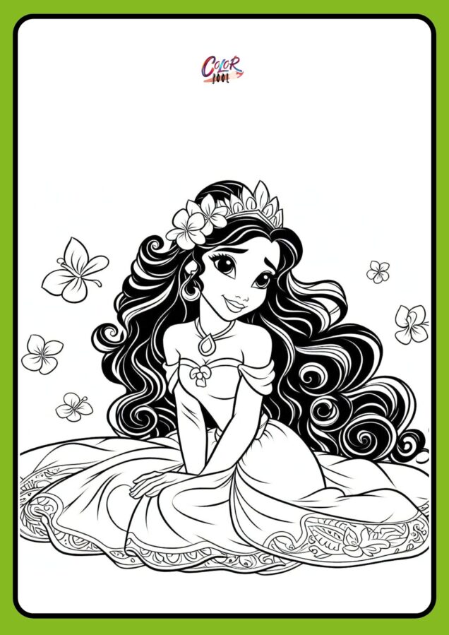 free disney princess coloring pages printables for kids
