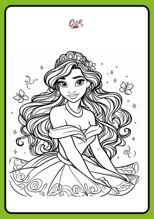 free disney princess tiana coloring pages​ printables