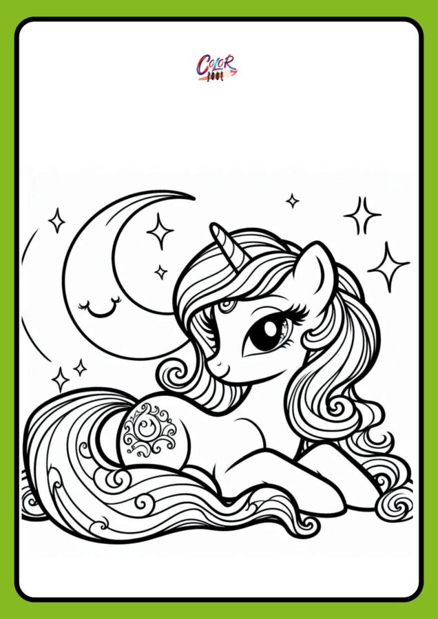 my little pony coloring pages princess luna outline
