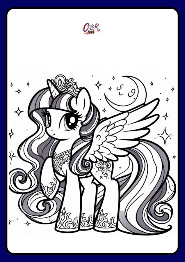 my little pony princess twilight sparkle coloring pages