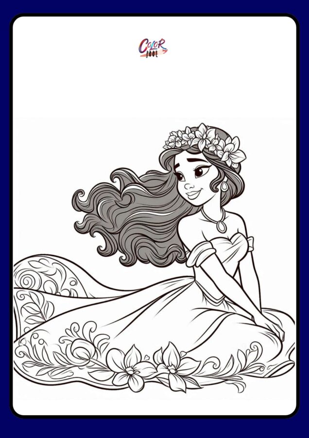 princesses coloring pages printables